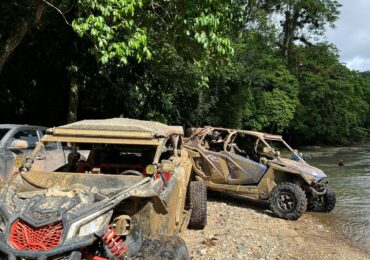 A buggy in the edge of a beach